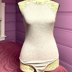 Ambiance Womens Ribbed Tank Bodysuits